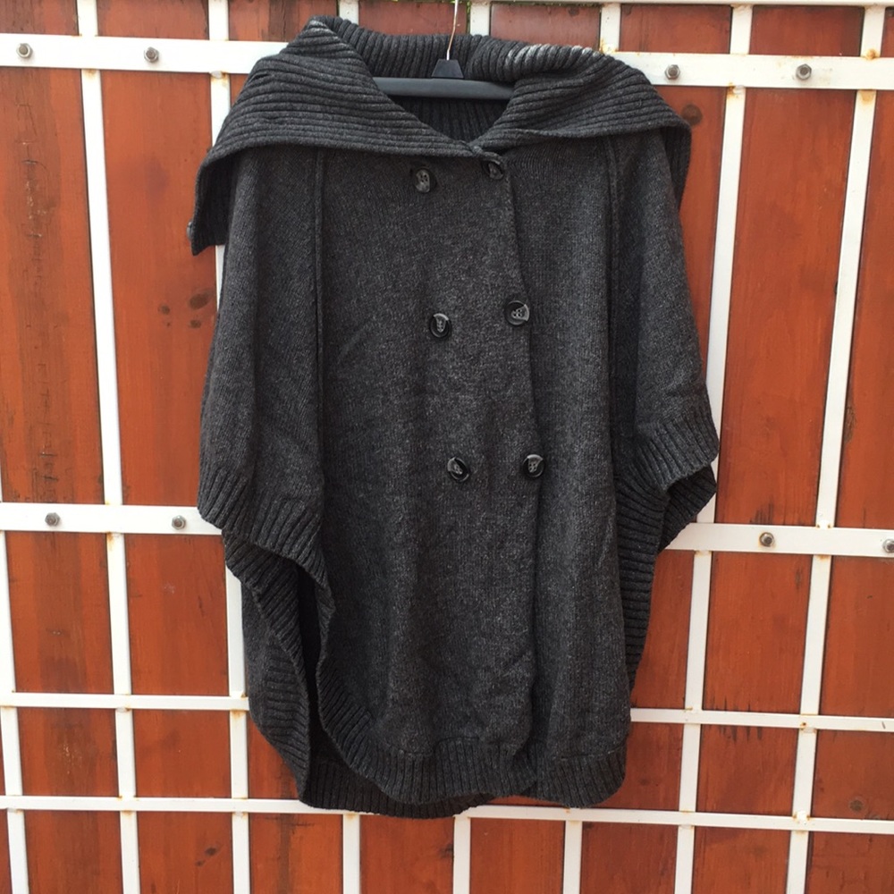 🐳Buffalo David Bitton double breasted poncho🐳
